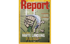 Der Bau & Immobilien Report im Mai 2002: Harte Landung: Große Pläne, weniger Frequenz und kritisierte Vergaben am Flughafen Wien.